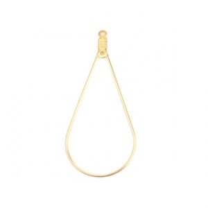 Oorring hanger - druppel - 50x23mm - edelstaal gold - B0254648