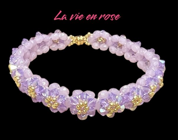 Schema armband 'La vie en rose'