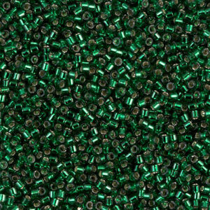 Delica Bead 11/0 - silverlined emerald - 148