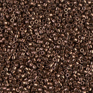 Delica Bead 11/0 - Dyed Nickel Plated  Cinnamon Brown  - 460