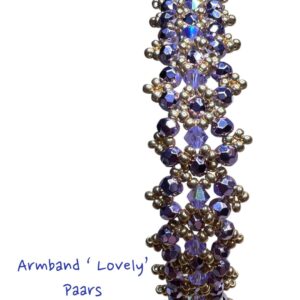 pakketje armband 'Lovely' - paars