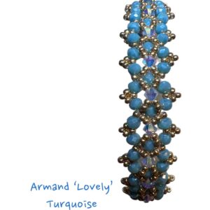 pakketje armband 'Lovely' - turquoise