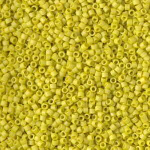 Delica Bead 11/0 - frosted opaque glaze yellow - 2283
