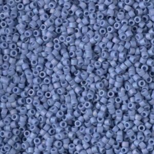 Delica Bead 11/0 - frosted opaque glaze rainbowsoft blue - 2318
