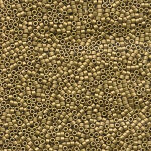 Delica Bead 11/0 - matte metallic olive gold - 371