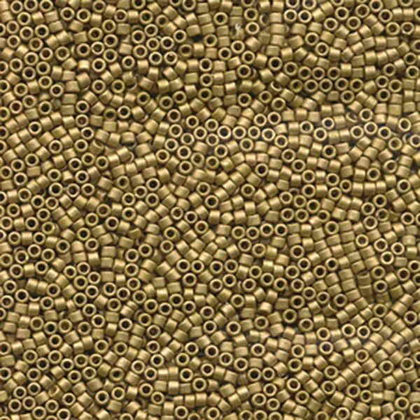 Delica Bead 11/0 - matte metallic olive gold - 371