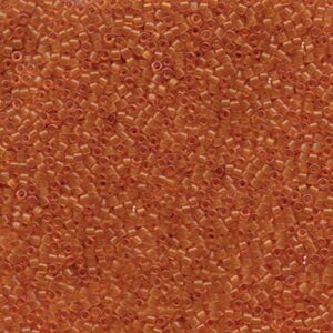 Delica Bead 11/0 - dyed semi-frosted transparent amber - 781