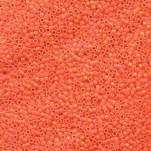 Delica Bead 11/0 - matte opaque orange AB - 872