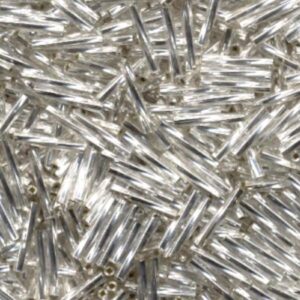 Twisted Bugle Bead 12mm - S/L Crystal -1