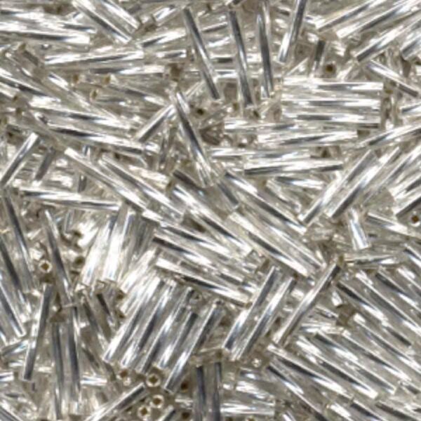 Twisted Bugle Bead 12mm - S/L Crystal -1