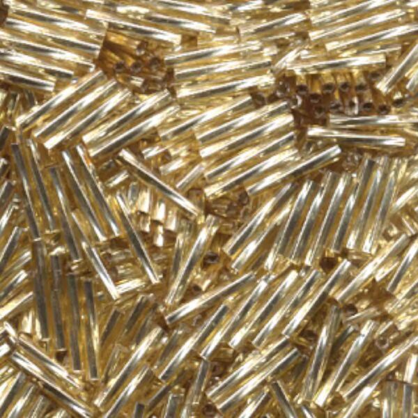 Twisted Bugle Bead 12mm - S/L Gold - 3