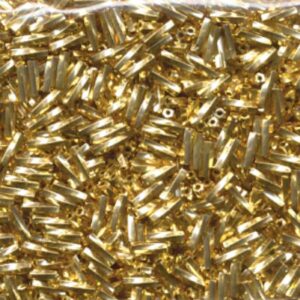 Twisted Bugle Bead 12mm - 24KT Gold Plated - 191