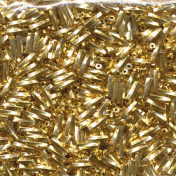 Twisted Bugle Bead 12mm - 24KT Gold Plated - 191