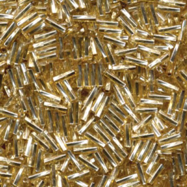 Twisted Bugle Bead 6mm - S/L Gold - 3