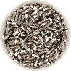 Twisted Bugle Bead 6mm - Nickel Plated - 190