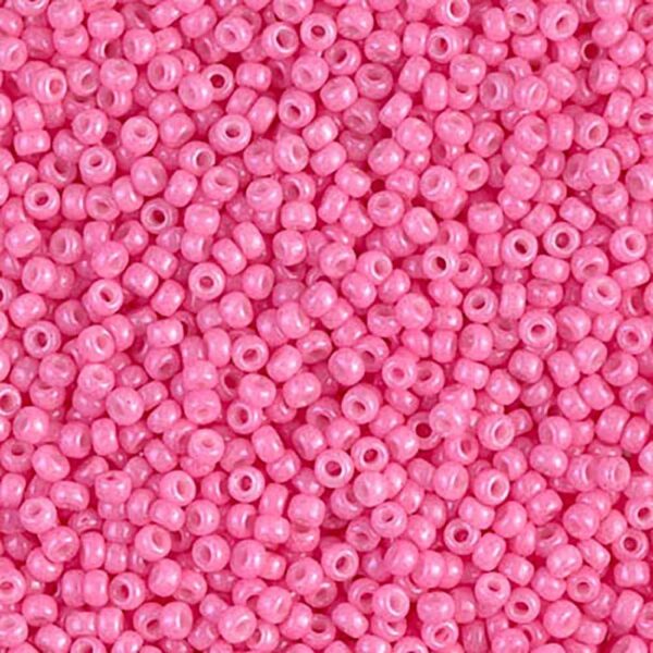 Rocailles 11/0 - dyed opaque carnation pink - 1385