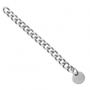 Verlengketting edelstaal silver - 2 stuks - 6cm - 71957