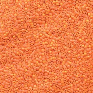 Delica Bead 11/0 - matte opaque mandarin AB - 1593