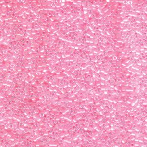 Delica Bead 11/0 - lined crystel medium pink - 245