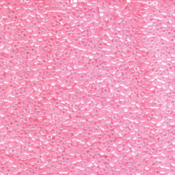 Delica Bead 11/0 - lined crystel medium pink - 245