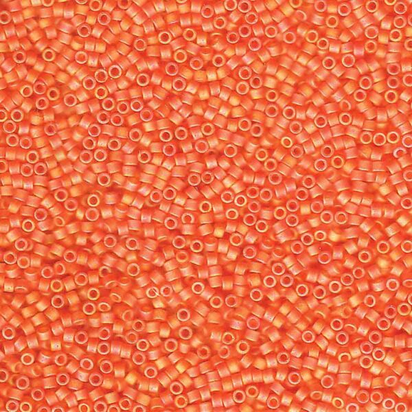 Delica Bead 11/0 - matte orange AB - 855