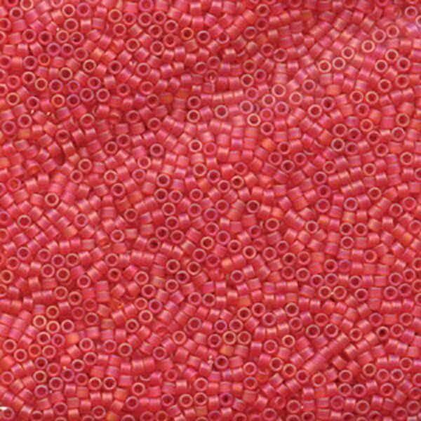 Delica Bead 11/0 - matte light red AB - 856